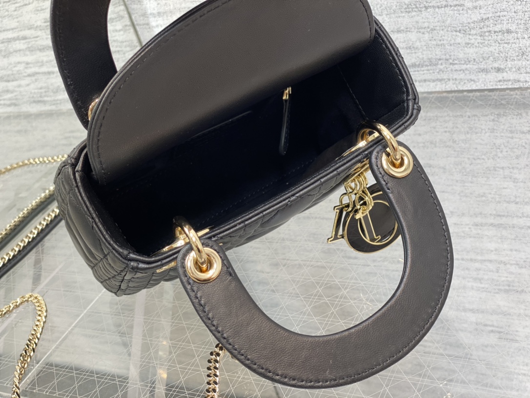 Mini Lady Dior Bag Black Cannage Lambskin